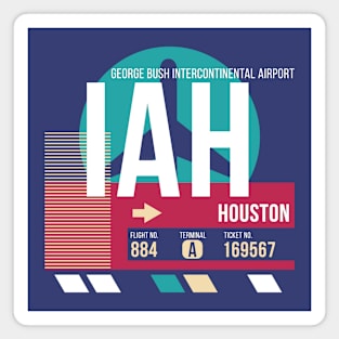 Houston, Texas (IAH) Airport Code Baggage Tag Magnet